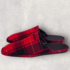 Balenciaga Cosy Tartan Slippers/Mules, US Mens 9/EU 42, Retail 495