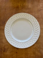 Gibson DIAMOND QUILT Dinner Plate 10 1/2" White Embossed 1 ea    8 available