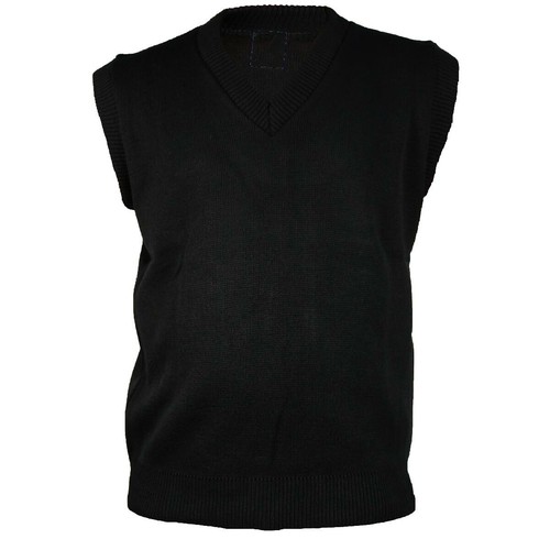 Mens Sleeveless V Neck Slipover Sweater 
