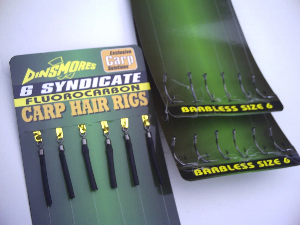 12 x Dinsmores Syndicate Flurocarbon Carp Hair Rigs.Size 6. For Carp & Barbel - Image 3 of 3