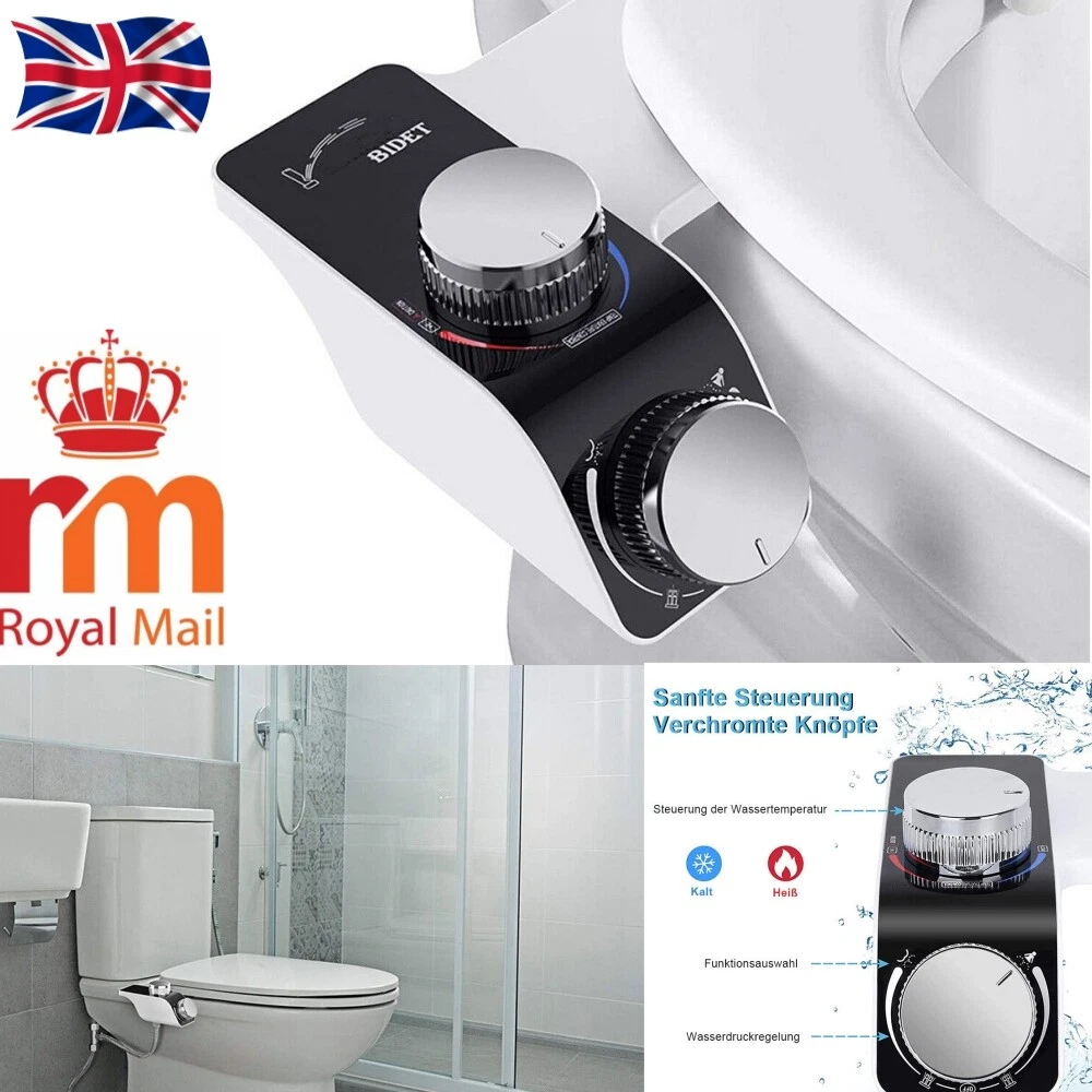 Toilet seat with clearance water jet