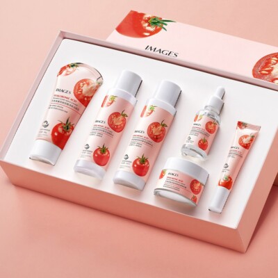 Korean Beauty Bio Tomate Hyaluronsäure Gesicht Set Feuchtigkeitsspendend Pflegend