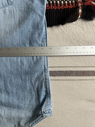 Camisa Levi’s Diente de Sierra M Punto de Cadena Bordado Denim Rockabilly 2015 Slub Rara - Imagen 13 de 23