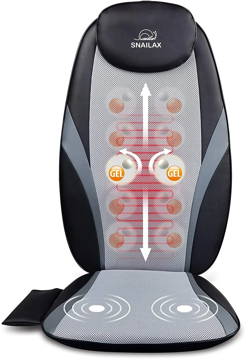 Shiatsu Back Massager Heated Gel Massage Nodes Deep Kneading Chair