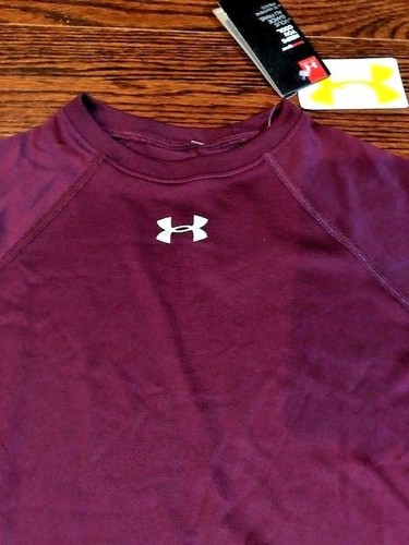 New Under Armour Boy Youth Short Sleeve Tee Heatgear Big Logo Graphic Baseball - Picture 48 of 100