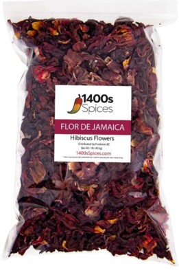 1Lb Dried Hibiscus Flowers Perfect for Tea and Mexican Agua Fresca, Flor De Jama