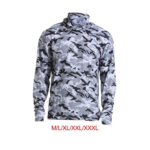Men's Sun Protection Hoodie Shirt Thin Fishing Cover for Running Golf Cycling