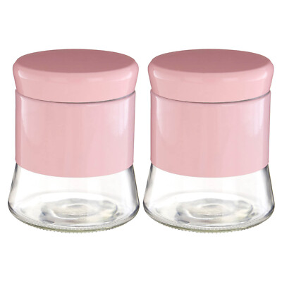Set Of 800ml Pink Stainless Steel Glass Coffee Sugar Tea