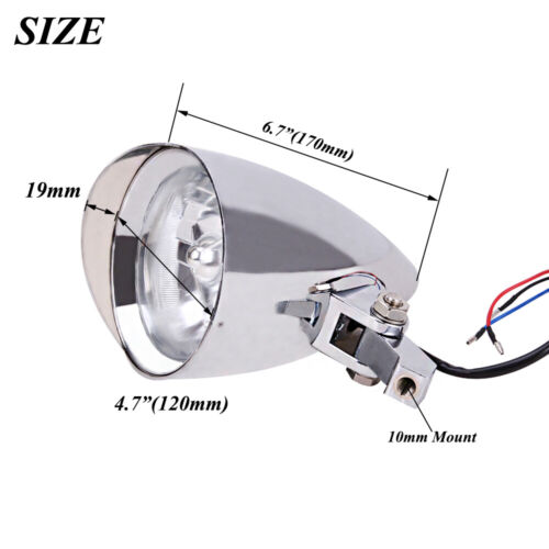 Chrome / Black Billet Alloy Bullet Headlight For Harley Sportster Chopper Bobber - Bild 11 von 58