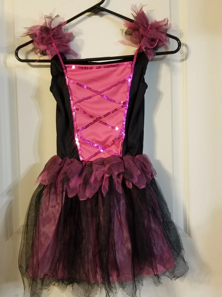 VESTIDO DISFRAZ HALLOWEEN GATO GATITO INFANTIL CON COLA TALLA 4 - 5 24 PULGADAS LARGO Foto 3 de 4