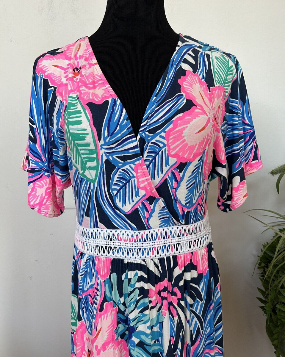 lilly pulitzer maribella maxi dress Lilly Pulitzer Maribella Maxi Dress (Size 12) (High Tide Navy Sugar Mambo)
