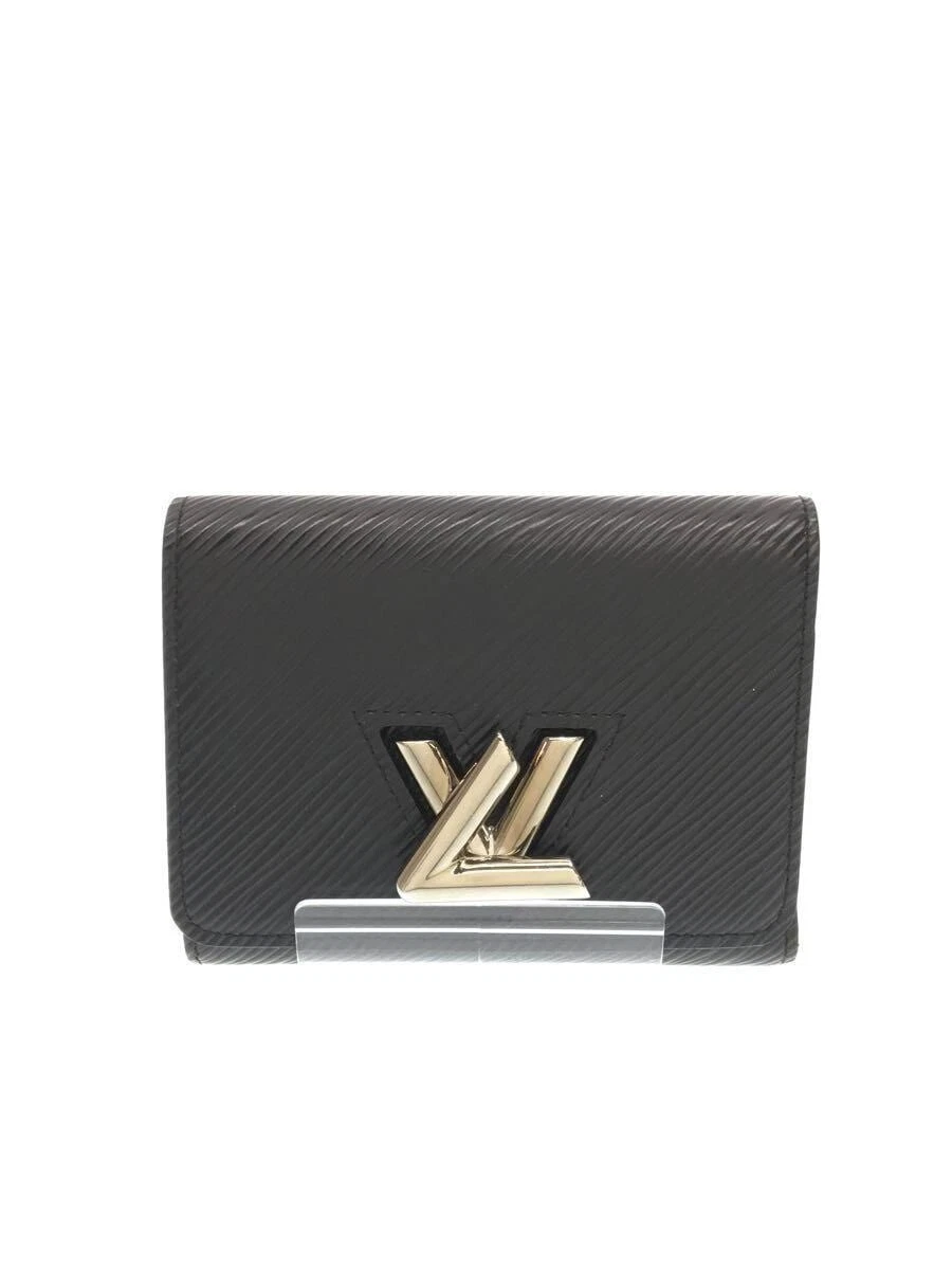 Auth LOUIS VUITTON Epi Portefeuille Twist Compact M64414 Black Leather  Wallet FS