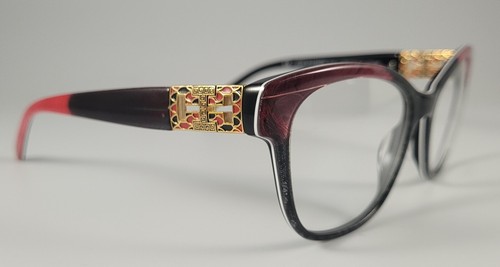 Coco Song Eyeglasses NEW CV 166 Just Illusion Color 1 Black Red Size 53 Cat Eye - Picture 5 of 6