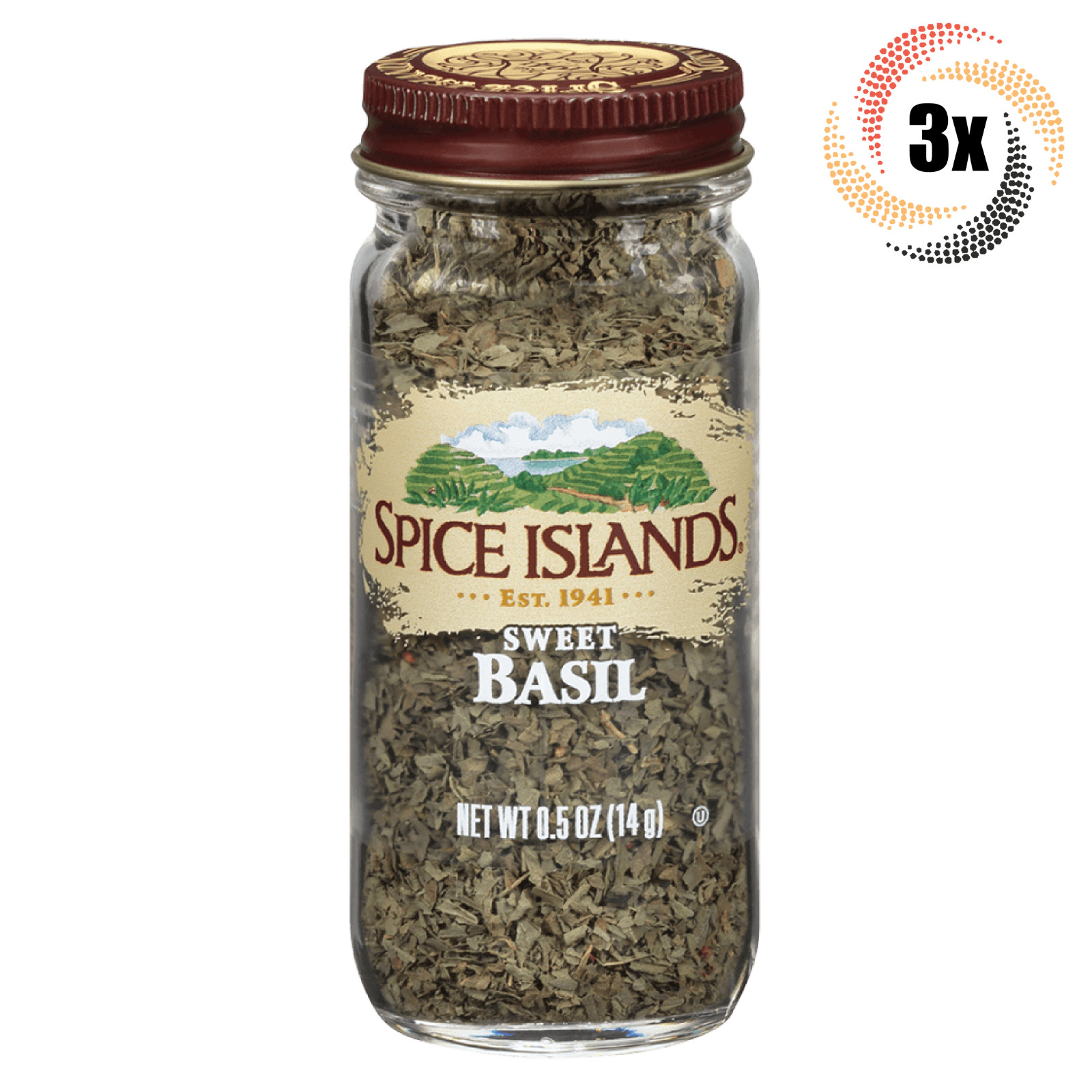 3 баночки приправы со вкусом сладкого базилика Spice Islands |5 унций | Быстрая доставка