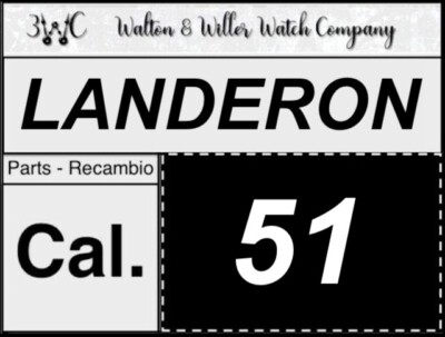 1 Pc LANDERON 51 Originalteile Vintage ECHT Manueller Uhrwerk Neu NOS 3wc