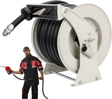 Fuel Hose Reel 300PSI 1" x 33' Industrial Heavy Duty Commercial Hose Holder Reel