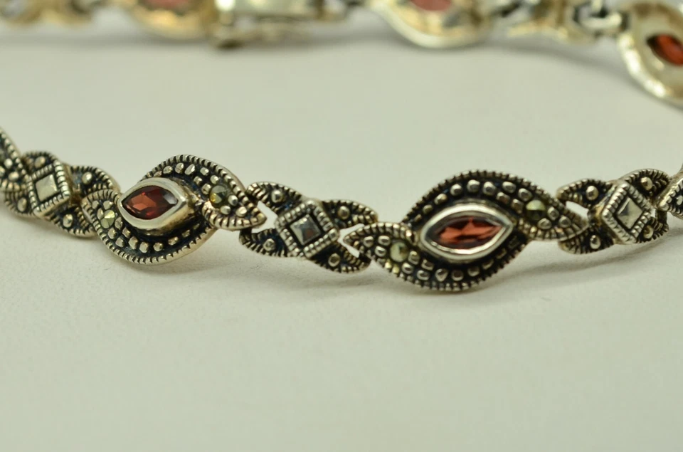 PULSEIRA PRATA ESTERLINA ESTILO FANTASIA CORRENTE LIGADA PEDRA ÂMBAR 7,5" #FMJ961 - Imagem 2 de 3