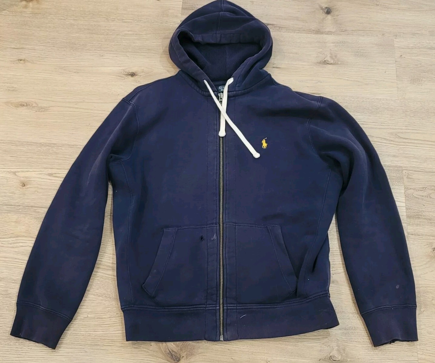 Polo Ralph Lauren felpa con cappuccio grande full zip logo pony distrutto LEGGI!!