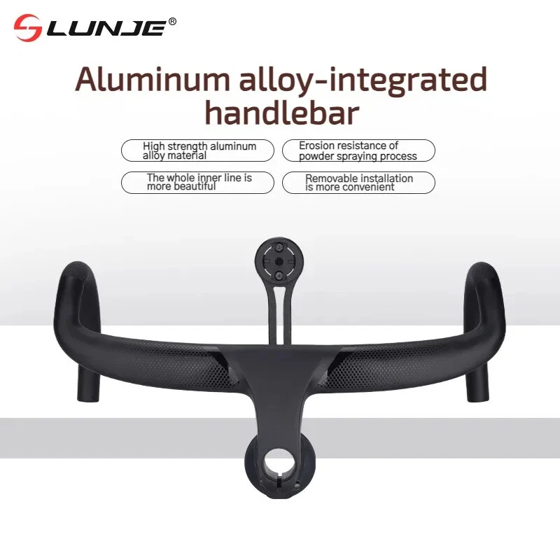Road Bike Bicycle  Alluminum  Integrated Handlebar 28.6mm 380/400/420mm Bent Bar - Image 2 of 4
