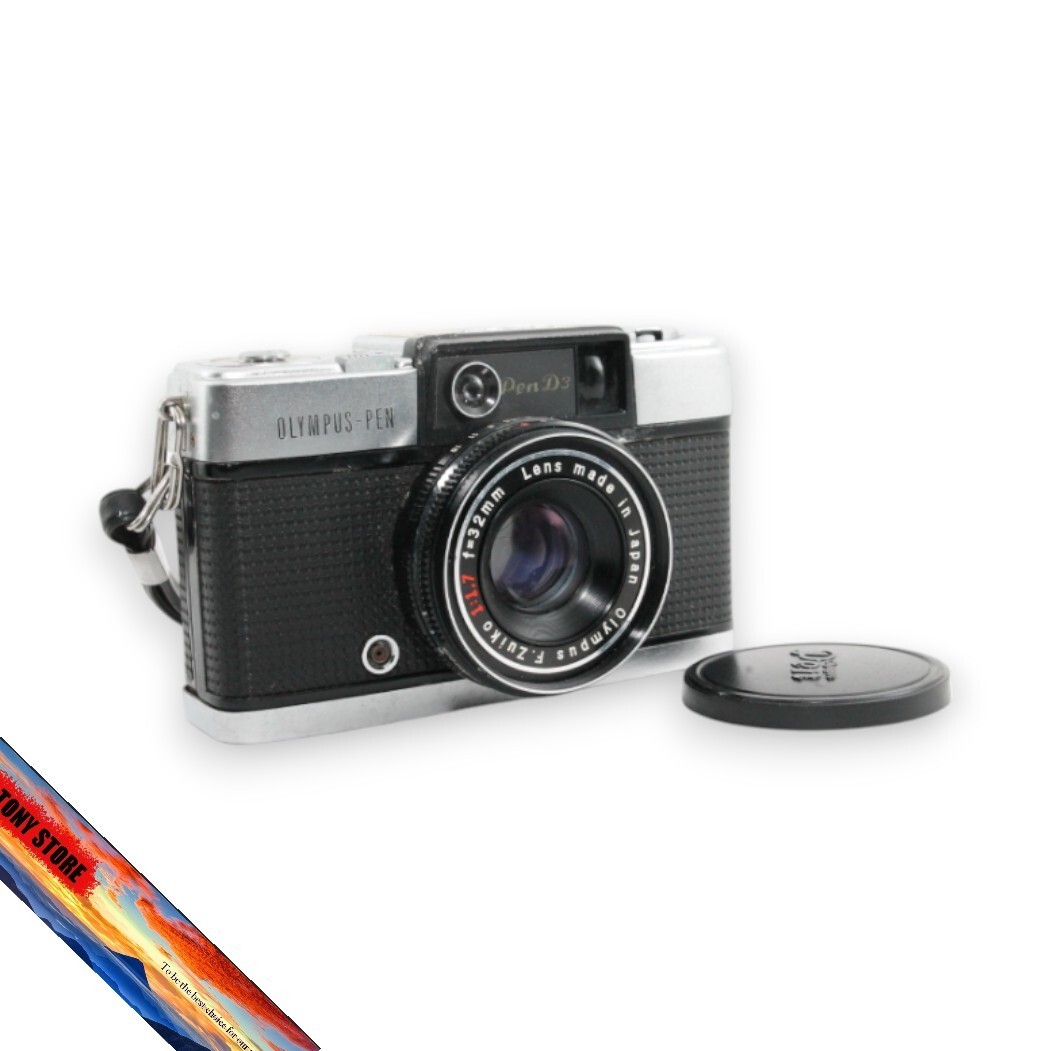 Olympus PEN D3 Half Frame 32mm f1.7 Film Camera Silver