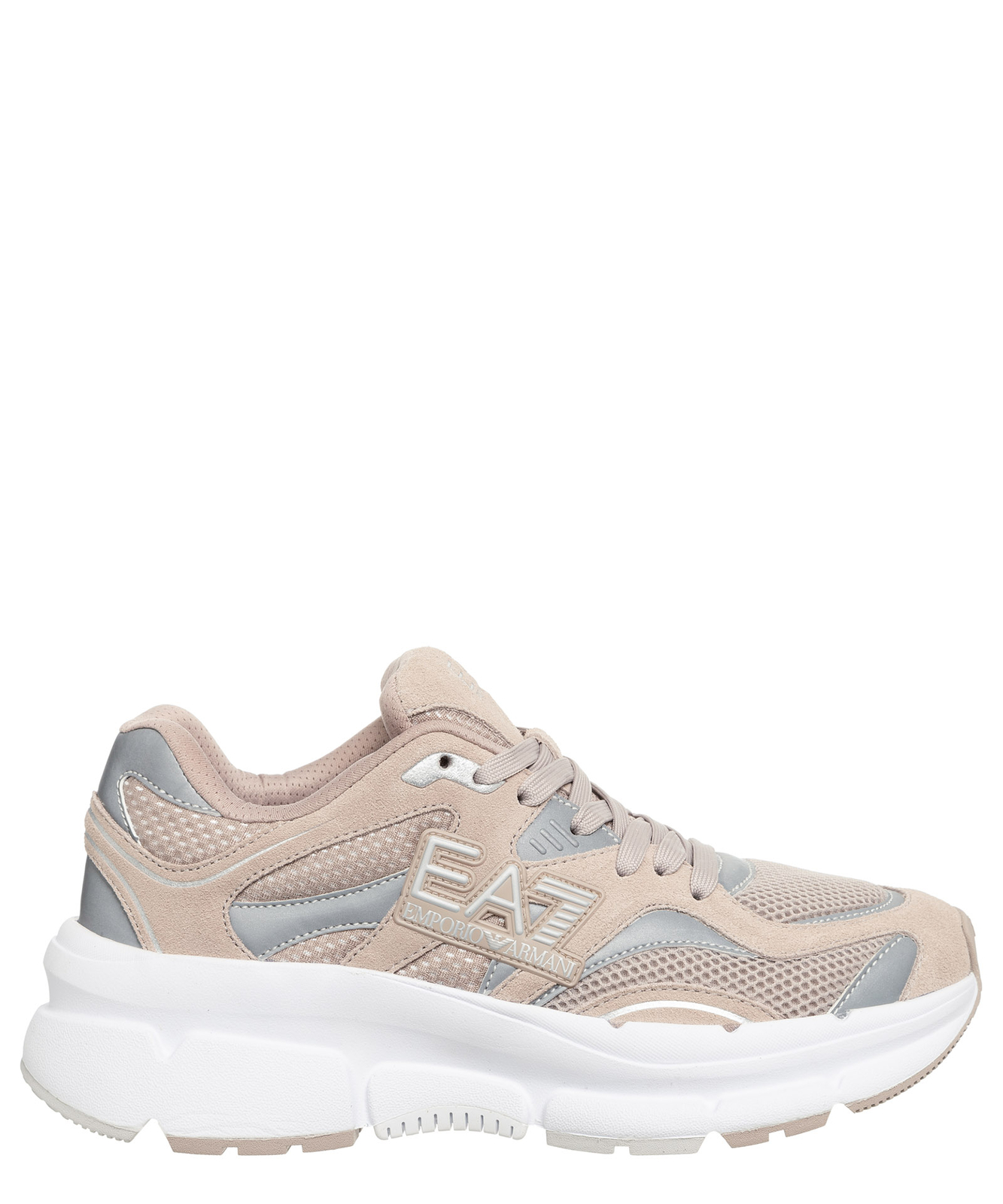 Кроссовки Emporio Armani EA7 donna X8X212XK425U499 бежевый Cobblestone - серебристый 26490₽