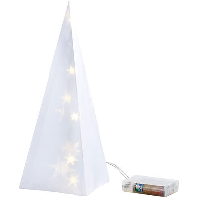 Lunartec Weihnachtsdeko ''Pyramide'' mit Hologramm-Effekt und 10 LEDs