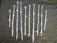 Plastic Icicle Ornaments Vintage Christams Lot 10