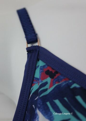 Nuevo con etiquetas Cosabella VEROP1301 ""Verona"" Malla Impresa Bralette Azul Flora Tropical Italia - Imagen 3 de 8