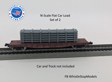 N Scale Small Pipe Flat Car Load Set of 2 N9005