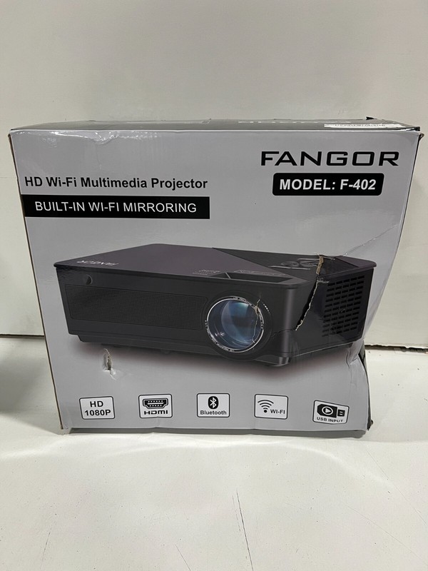 Fangor F-402 Black Built In WiFi Mirroring HD WiFi Multimedia Projector