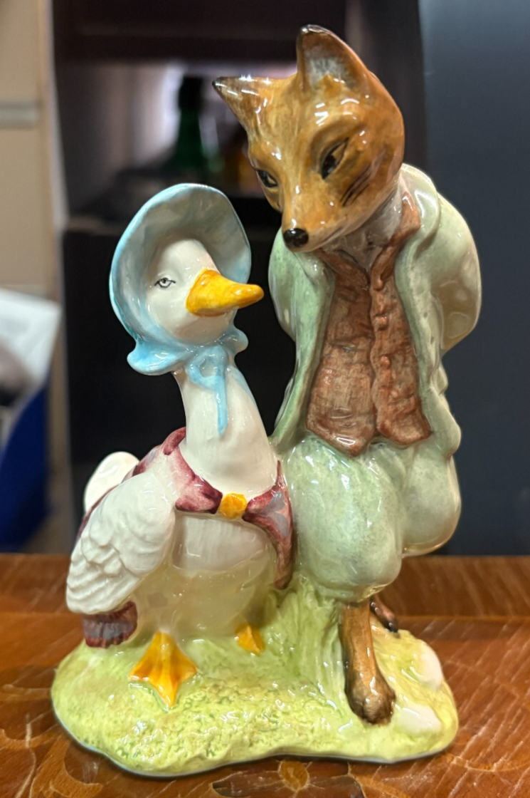 Royal Albert Beatrix Potter Jemima Puddleduck with Foxy Whiskered
