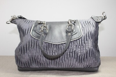 COACH F20084 Ashley Gathered Sateen Convertible Satchel Bag Purse