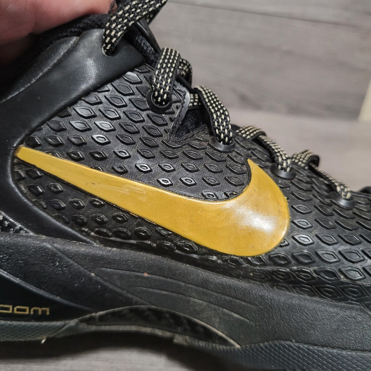 Nike Kobe VII 7 System Elite Home Men's Size 9.5 Black Gold