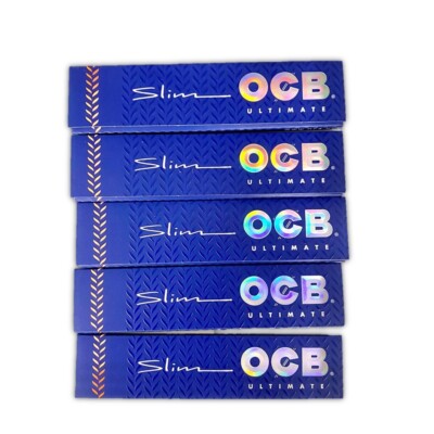 OCB Ultimate King Size Slim Blättchen 5 Hefte Bundle Top Up Füller Set