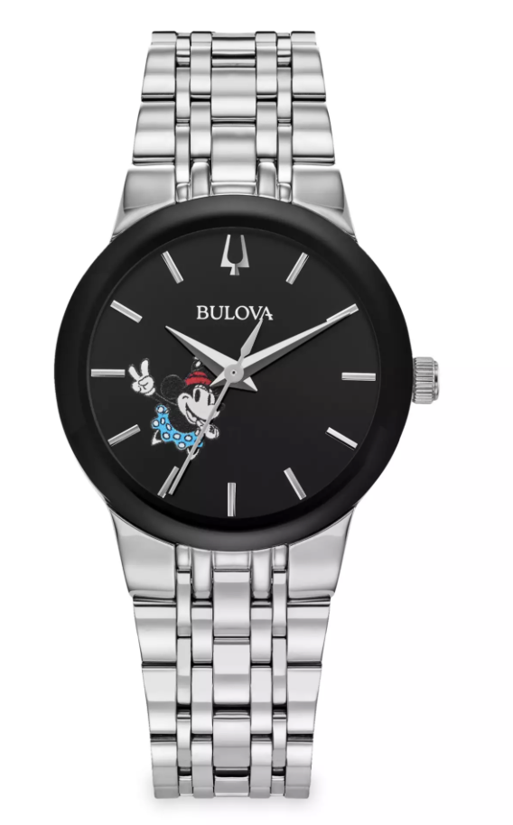 Disney Parks Minnie Mouse Stainless Steel Quartz Watch by Bulova
