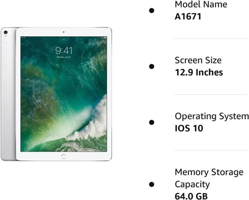 Apple iPad Pro 2ª Generación 12.9" (Celular + WiFi) 64GB Plata - A++ - Imagen 3 de 3