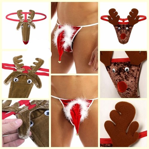 EE. UU. Para hombres Navidad Renovos Ropa Tanga Mordaza Bromas Regalo Disfraz | eBay