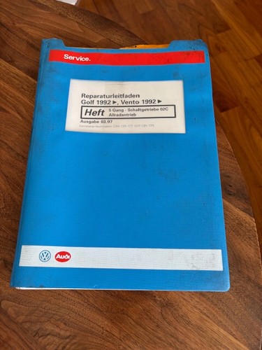 VW Reparatur Leitfaden GOLF 1992 VENTO 1992 5GANG SCHALTGETRIEBE 02C ALLRAD 1997