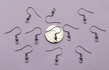 1000 Stainless Steel Ear Wires French Hooks Ball  Coil w/ 3mm Loop 18mm Post