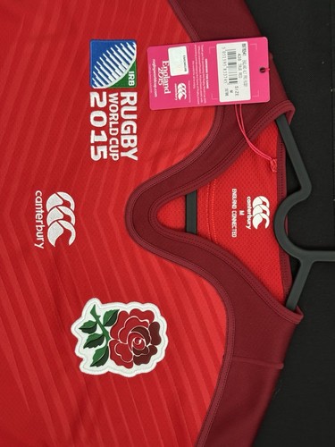 England Rugby Away Shirt 2015 World Cup Medium. New with Tags! Official & Rare. - 第 2/10 張圖片