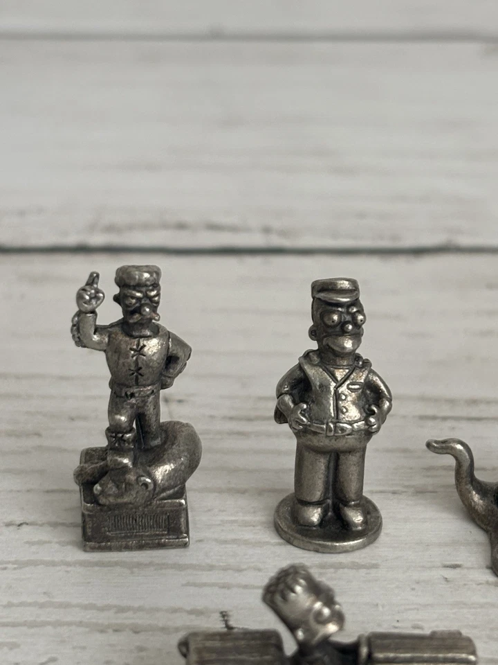 The Simpsons Monopoly 6 Game Pieces Pewter Token Replacement Parts Only Vtg 2001 - Image 2 of 4