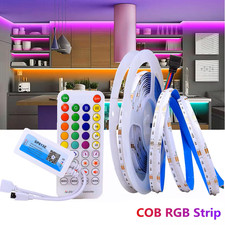 COB LED Strip Rope Light 840LEDs/M RGB MultiColor Changing Tape Lights Flexible