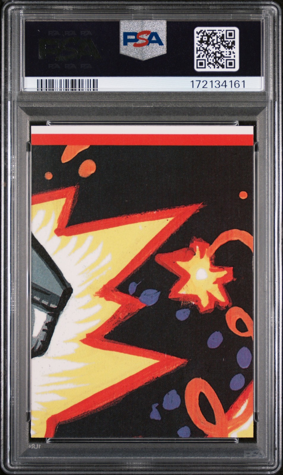 1985 GARBAGE PAIL KIDS STICKERS #57A TOMMY GUN PSA 9 view 2