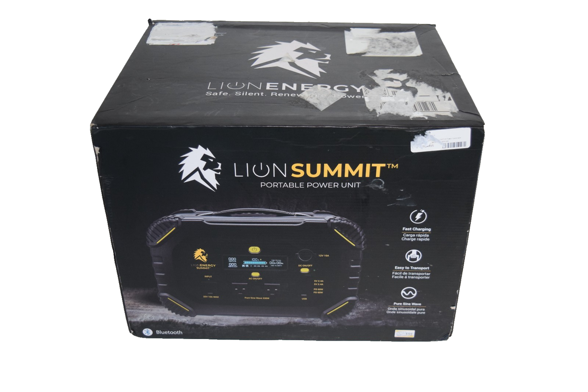 Lion Energy Summit Portable Solar Generator Power Station, 665 Wh, 530W  Inverter | eBay