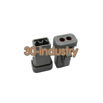 QTY:10 New For 2-Position Rectangular Connector Housing Plug Gray ATP06-2S *cc