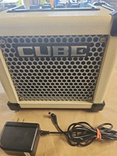 Used ROLAND MICRO CUBE White Guitar Amp w ac adapter