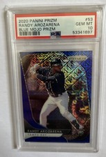 2020 Panini Prizm Randy Arozarena Blue Mojo Prizm #53 PSA 10