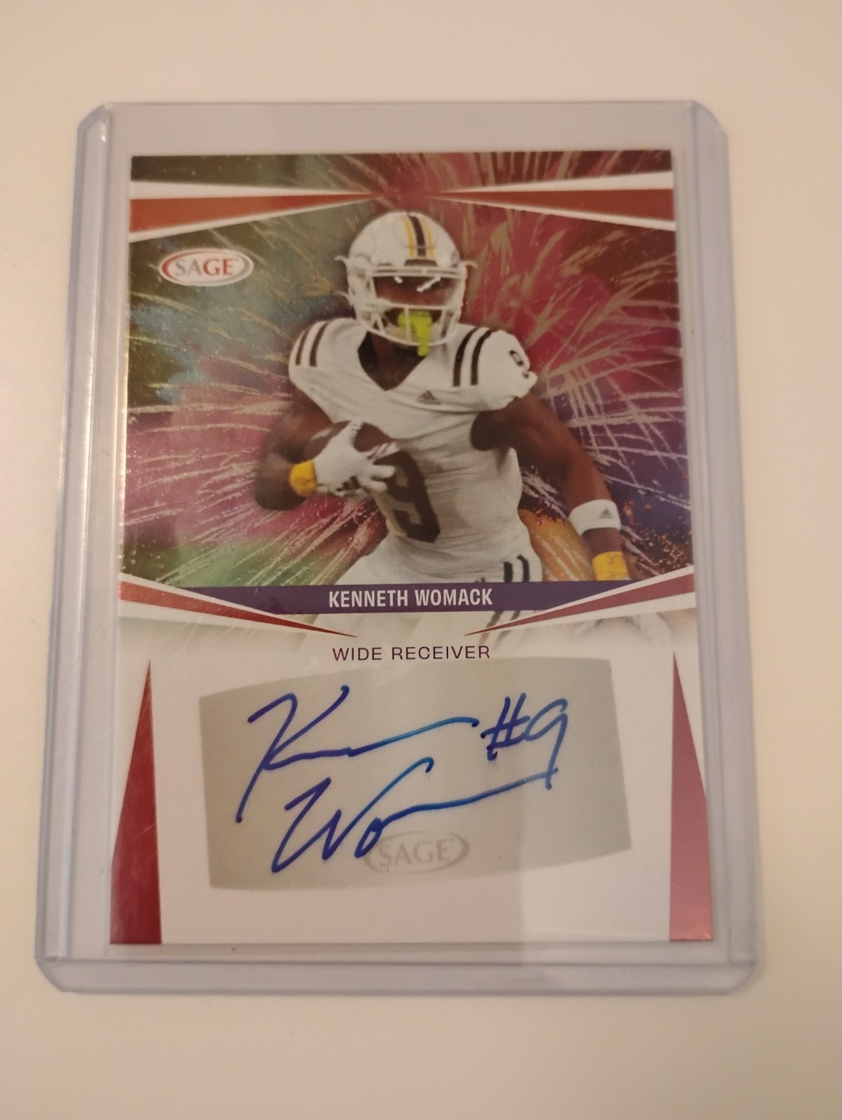 2025 Sage High Series - Autographs Kenneth Womack #A-KW2 Red (AU, RC)