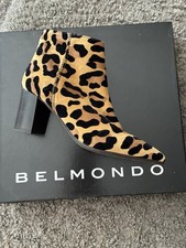 BELMONDO Damen Stiefeletten EU 37 Leopardenmu...