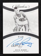 2020-21 Panini Flawless Collegiate Legacy 7/20 Rick Barry #LA-RB Auto HOF ow1